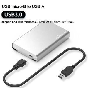 알루미늄 고속 2.5 인치 HDD 인클로저 모바일 하드 디스크 박스, USB 3.0 SATA 9.5-15mm 블루엔드리스, 6Gb