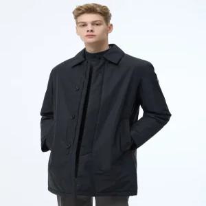 헤지스 남성 24FW [스테디셀러]블랙 다운 하프코트 WHCO4D460BK