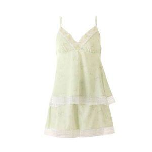 [갤러리아] 싱그러운 소프트 그린 플라워 데이웨어+하프슬립 세트 VDW1806+VHS1806