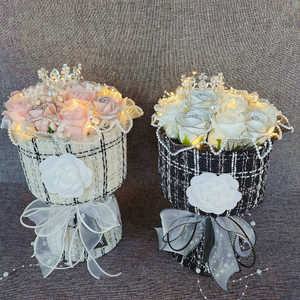 [샤넬 트위드꽃다발] 샤넬장미 결혼기념일 여자친구 생일