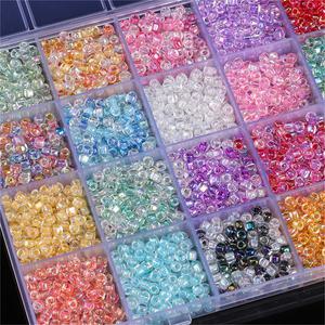 비즈재료 BoLiMiZhu 140Pcs 4mm 둥근 모양 구슬 공예 유리 여러 가지 빛깔의 팔찌 목걸이 펜던트 DIY 액세