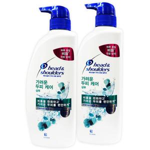 헤드앤숄더 두피 토탈 솔루션 가려운 두피 케어 샴푸 520ml 2개