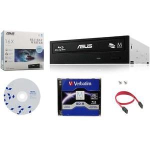 1팩 M-DISC BD, 케이블 액세서리 및 장착 나사가 포함된 Asus 16X BW-16D1HT 내부 버너 드라이브 번들(BDXL 및 M-Disc, 소매 상자 지원)