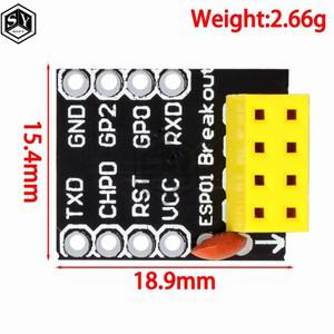 아두이노 블루투스 ESP-01 ESP8266 직렬 브레드보드 어댑터 와이파이 트랜시버 모듈 브레이크아웃 UART