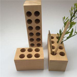 만년필 연필 받 펜꽂이 펜통 붓 꽂이 공구선반 원목 나무