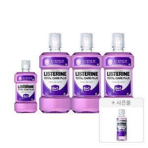 리스테린액 토탈케어 플러스 750ml, 3개+250ml, 1개+증정(토탈케어 마일드 100ml, 1개)