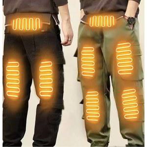 히팅 충전 바지 기모 배터리포함 55KG 열선 온열바지 체중 패딩 보온 M 35