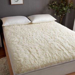 천연양모 논슬립 매트 호주산 침대 양털 러그 흰색 여행 양모토퍼 천연 양면 이불