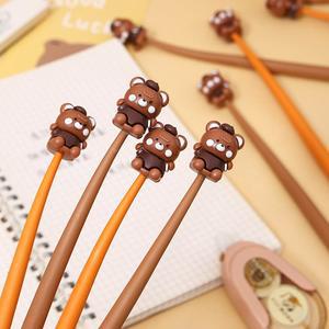 실리콘 곰돌이볼펜 판촉용 홍보용 귀여운 예쁜 재미있는 캐릭터 볼펜 중성펜 소량 인쇄 각인 제작 인쇄가능 