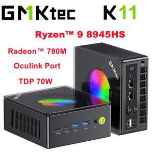 GMKtec NucBox K11 게임용 미니 Pc Ryzen 9 8945HS Windows 11 PRO DDR5 5600Mhz NVME PCIE4.0 Radeon 780M