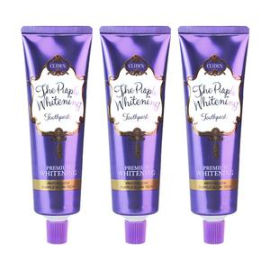 클라이덴 더 퍼플 안티옐로우 미백치약 130g 3개 화이트닝 치약