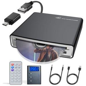 2025년 USB Type C 포트 디코더 AUX 포트가 있는 자동차용 새로운 업그레이드 CD 플레이어 노트북 데스크탑 TV 컴퓨터가 휴대용 외장 자동차 플러그 앤 플레이 및 홈용 DVD 플레이어