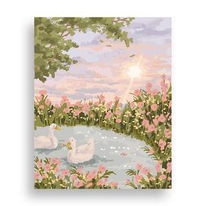 위메이크 페인팅 DIY 명화그리기 오리의 프로포즈 40x50