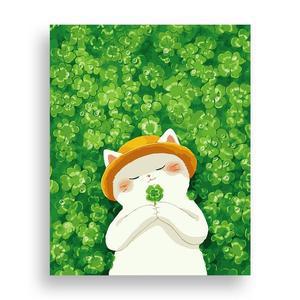 위메이크 페인팅 DIY 명화그리기 행운고양이 40x50