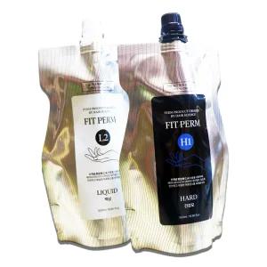 핏펌 세트 H+에멀전 500ml 건강 일반모 매직스트레이트 볼륨매직 웨이브 파마약 펌제