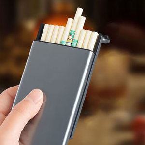 프리미엄 슬라이딩 담배케이스 슬림형 가볍고 튼튼한 메탈 합금 담배갑 파우치 20개피 통째로