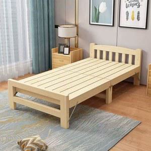 1인용 원목 침대 접이식침대 싱글 바퀴달린 마루 가로 원목접이식침대