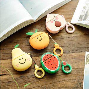 상큼 과일 에어팟 케이스 귤에어팟케이스 배에어팟케이스 복숭아에어팟케이스 실리콘케이스 에어팟케이스