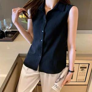 썸머 카라 민소매 셔츠 블라우스 CH288