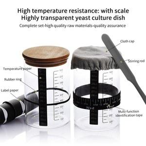 초보자를위한 사워도우 항아리 스타터 발효기 요구르트 키트 발효 다기능 용품