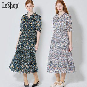 르샵 플라워 프린팅레이스 원피스