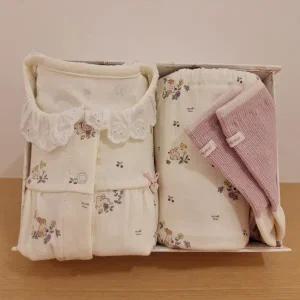 [밍크뮤](김해점)[25FW출산선물] WH)루루리오셀내의&베이직골지단말세트(35A70-054-1835A14-810-02)