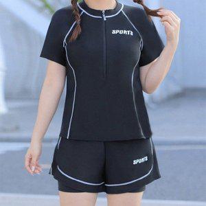 [다잇템] 여자 셋업 라글란 하프집업 반소매 여름반바지 수영복_21847342_588872