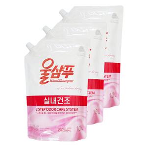애경 울샴푸 실내건조 오리지널 섬유케어 중성세제 1.3L 3개 세탁 빨래