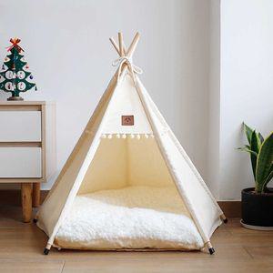 강아지 인디언텐트 고양이 텐트 인디언 쿠션 애완동물 숨숨집