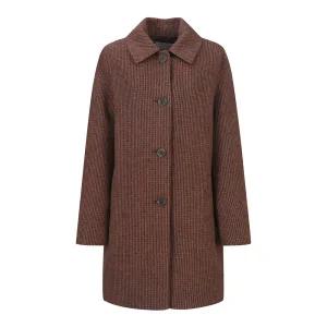 [롯데백화점]베스띠벨리 울블렌디드 패턴 하프 코트 BJHRX2644-KD