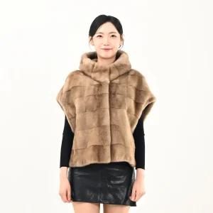 (WJ) 코펜하겐퍼 휘메일 반후드 나그랑 파스텔 6단 밍크베스트 국내생산 본