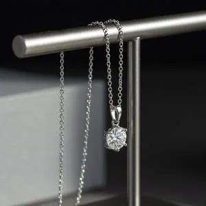 [메종드쉬] 모이사나이트 목걸이 랩 다이아 6프롱 1캐럿