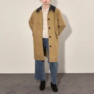 올리비아로렌 / 이지 듀얼 트렌치코트 VOCEB4F8221 / 애플아울렛 ( 베이지 네이비 )