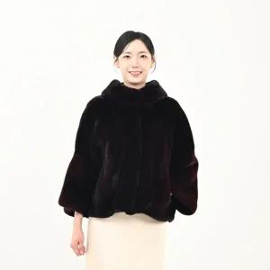 우진모피(WJ) 코펜하겐퍼 휘메일풀스킨 호리젠탈 와인컬러 밍크코트 국내생산 본사직영