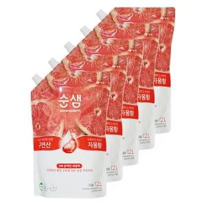애경 순샘 구연산 자몽향 주방세제 1.2L 5개 설거지