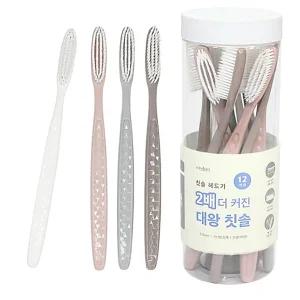 칫솔 큰칫솔 이중미세모 커브형 미세모대왕칫솔 대왕 칫솔 12개입 1P 치아 브러쉬 칫솔 왕헤드칫솔