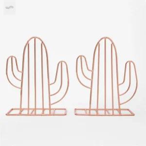 바로이물건 선인장 북엔드 2P 로즈골드 미니책꽂이