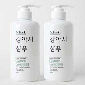 닥터블랭크 저자극 강아지 샴푸 베이비파우더향 500ml x 2개