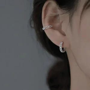 패턴 이어커프 심볼즈 써지컬스틸귀걸이 (43k1l)