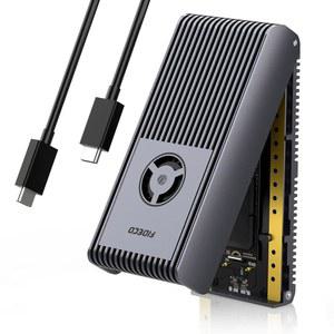 FIDECO 40Gbps M 2 인클로저, 냉각 팬이 있는 M1 M2 Pro/Max용 USB4 SSD 썬더볼트 4/3, USB4/3 2/3 1/3 0, 풀 알루미늄 합금 본체, 샌드위치 스타일 디자인과 호환 가능