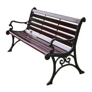 편안한 야외 벤치 정원 테라스 알루미늄 다리 우드 1.2m 펜션 산책로 등받이 평