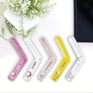 큐티 접이형빗 휴대용 머리빗 일자 접는 미용 헤어 브러쉬 여행용 캐릭터 학생 (3개)