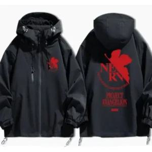 에반게리온 로고 자켓 굿즈 점퍼 바람막이 아우터 남성 후드 집업