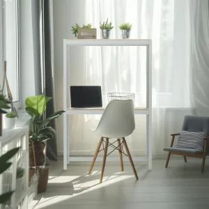 홈던트하우스 책상 무볼트 조립식 앵글 철제 하단오픈형 2.5단