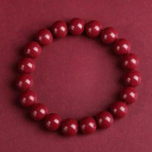 경면주사 자금사 패션 비즈 팔찌 염주 불교 화기운 행운 합격 부적 삼재 좋은기운 액막이 소원 구슬 오행