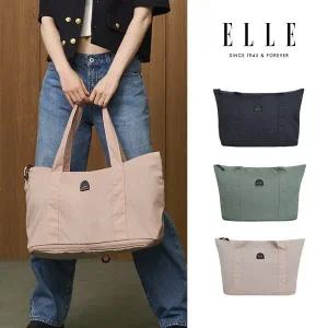 [엘르][25년 신상] 엘르 트라벨 경량 여행용 나일론 보스턴백