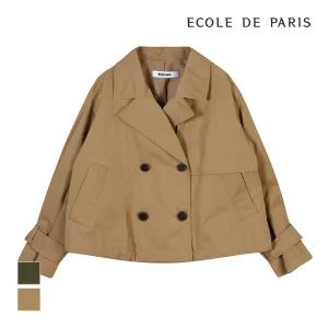[에꼴드파리] 더블버튼 숏 트렌치코트_CB29WYA001Z