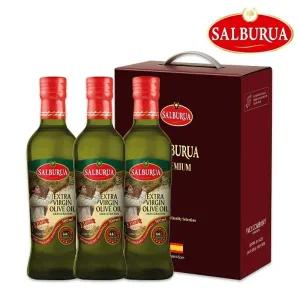 [살부루아] 엑스트라버진 올리브유 500ml 3병 선물세트