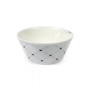 도자기 대접 세트 4p 체크하트 식기 그릇 국그릇 탕기