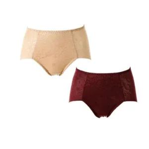 [와코루]여)가볍게 복부를 정리 사틴햄 美팬티 부인용 거들팬티 2P세트(WPT3867 SK/WI)..[35404577]